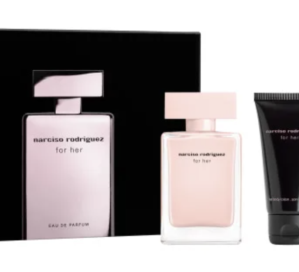 Narciso Rodriguez For Her 50ml Eau De Parfum Spray & 50ml Body Lotion & 50ml Shower Gel Gift Set