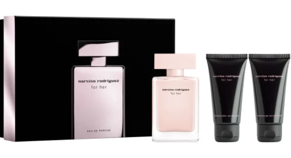 Screenshot 2025-10-30 at 16.31.14 Narciso Rodriguez For Her 50ml Eau De Parfum Spray & 50ml Body Lotion & 50ml Shower Gel Gift Set - Image 1